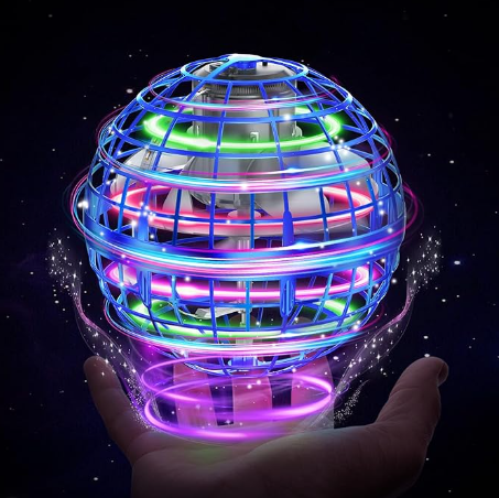 Magic Flying Orb Flying Mini Drone Boomerang Spinner Ball with LED Lights and Remote Control