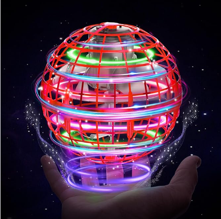 Magic Flying Orb Flying Mini Drone Boomerang Spinner Ball with LED Lights and Remote Control
