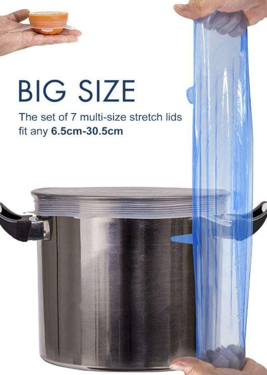 Silicone Stretch Lids 14 Pack Include Size up to 9.8'' Diameter Reusable Eco Friendly Durable Food Storage Covers