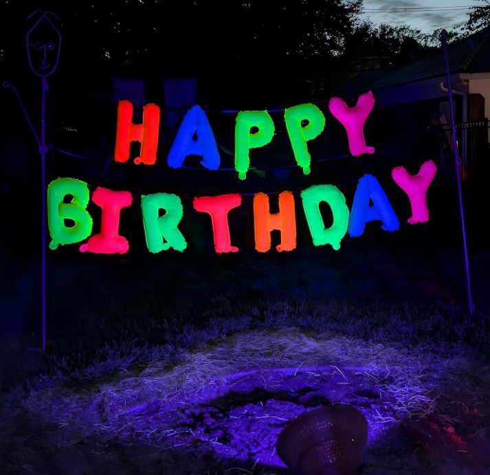 Neon Glow in The Dark Birthday Graduation Disco Any Occasion Party Decorations Ballons Garland Streamers Supplies Party Decoration Kit 104 Pieces