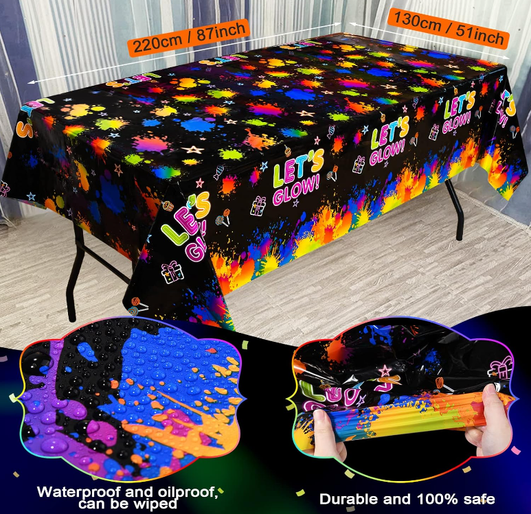 Neon Glow in The Dark Birthday Halloween Party Decorations Ballons Garland Streamers Supplies Party Decoration Kit 104 Pieces