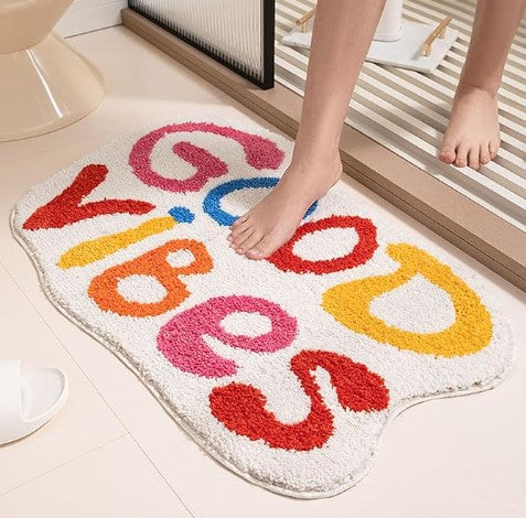 Unique Fun Design Floor Mat Carpet Bedroom Bathroom Home Decor Nonslip Absorbent Neon Rugs