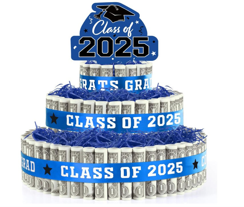 2025 Graduation Money Jar Bouquet Tier Decorations with LED Lights DIY Graduation Mason Jar Graduation Centerpieces Graduation Table Decorations