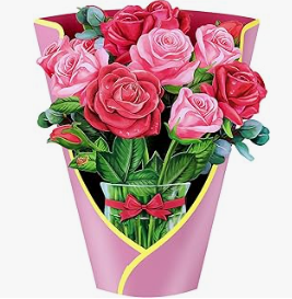 3D Large Paper Pop-Up Music Light Flower Rose Sunflower Tulip Bouquet Greeting Graduation Heart Mothers Day Card with Envelope
