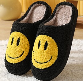 Smiley Face Pumpkin Ghost Halloween Comfortable Plush Cartoon White Black Designed Non-Slip House Slippers Slides Shoes