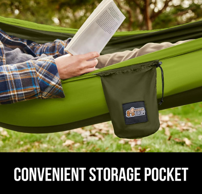 Durable Portable Travel Camping Outdoor Indoor Hammock Swing Bed Holds 400lbs with Heavy Duty Tree Straps