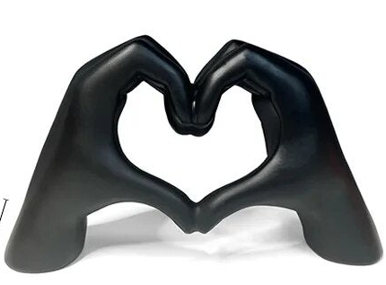 Colorful Black White Red Universal Love Gesture Resin Craft Home Decor Hands Status Sculpture Artwork for Room Decor