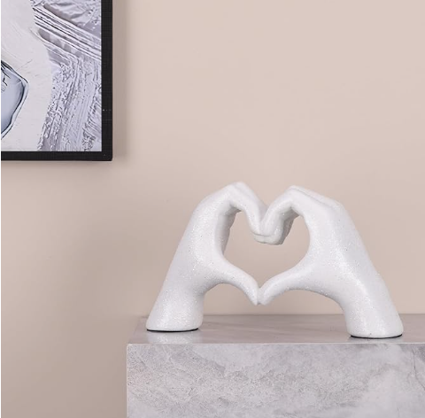 Colorful Black White Red Universal Love Gesture Resin Craft Home Decor Hands Status Sculpture Artwork for Room Decor