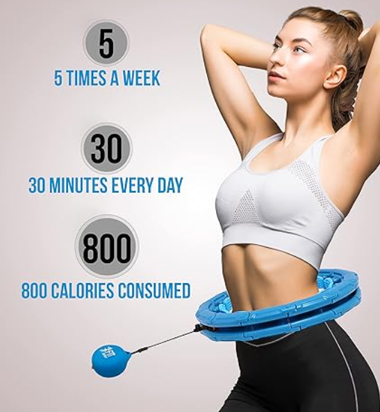 Weighted Adjustable Plus Size Circle Hula Hoop Weight Loss Infinity Exercise Fitness Equipment with Detachable Links