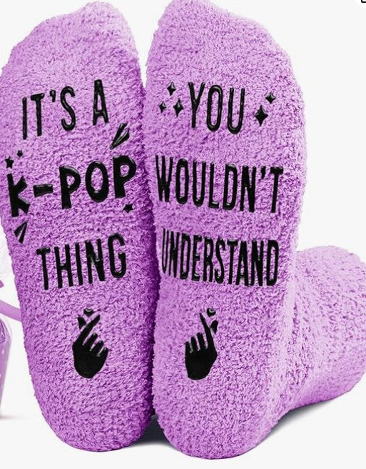 Music Gifts for Women - K-pop Singing Socks for Teen Girls, Singers, K-pop Fans, Music Lovers
