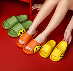 Smiley Face Open Toe Spa Bath Pool Gym House Casual Waterproof Slides Sandles Shoes For Kids Youth