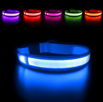 Safety LED Colorful White Orange Red Green Blue Pink Waterproof Anti Pull Pet Dog Cat Collar for Night Walks