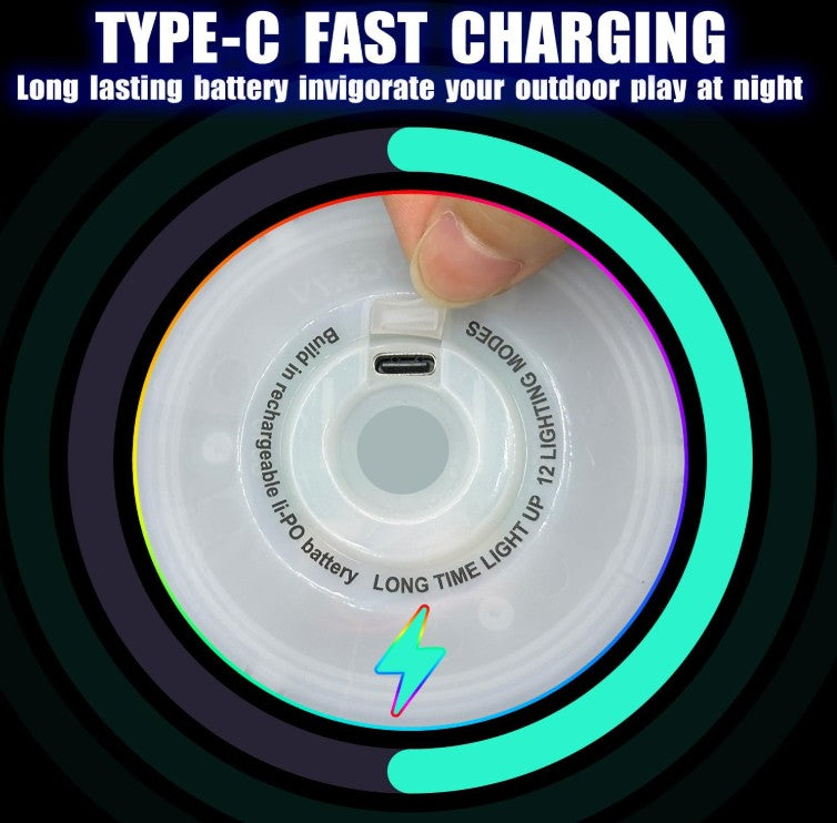 LED Flying Light Up Frisbee Disc Glow in The Dark for Kids and Adults for Day Night Camping Parties Beach