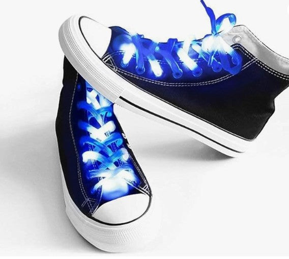 LED Nylon Universal Fun Waterproof Shoelaces Flashing Glow Light Up Party Holidays Halloween for Sneakers Shoes with 3 Modes in 6 Fun Colors