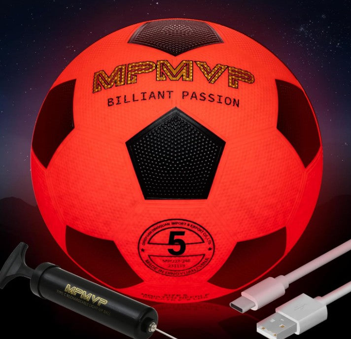 Glow in The Dark Light Up LED Basketball Football Soccer for Teens Boys Girls Kids Athletes Toy for Night Ball Games