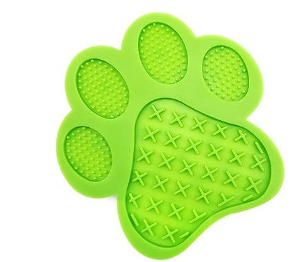 Paw Shaped Colorful 2-in-1 Slow Feeder Interactive Bowl with Super Suction Training Lick Mat for Pets