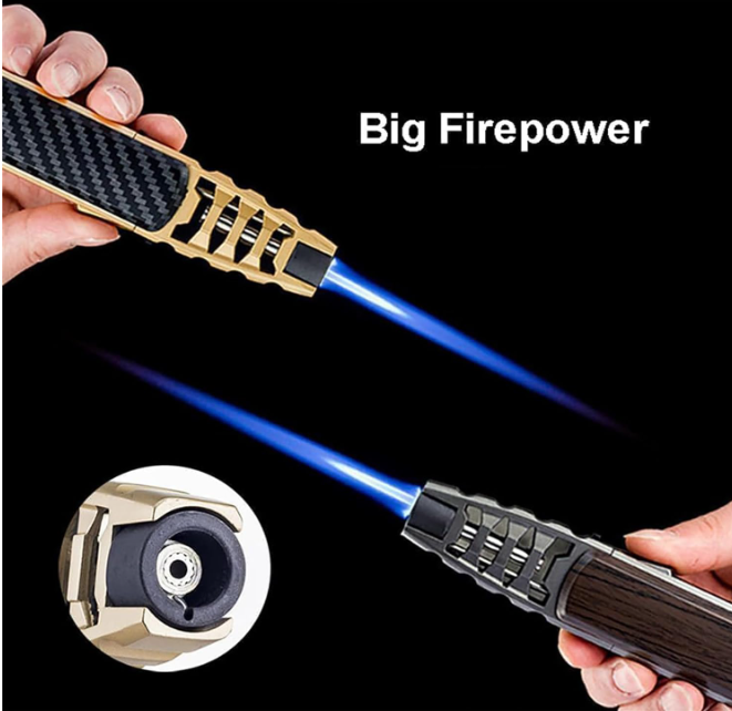 Stainless Steel Gas Mixed Lighter for Camping BBQ Smoking Candles