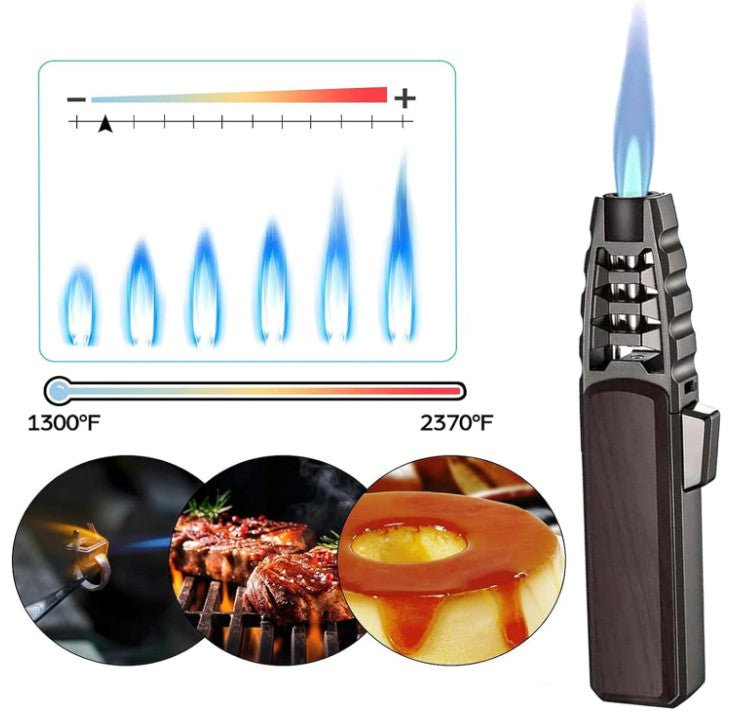 Stainless Steel Gas Mixed Lighter for Camping BBQ Smoking Candles