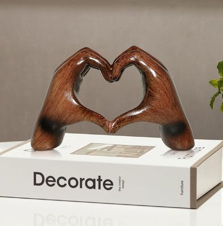 Colorful Black White Red Universal Love Gesture Resin Craft Home Decor Hands Status Sculpture Artwork for Room Decor