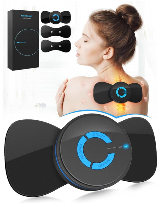 Portable Mini LCD Display EMS Mini Electric Neck Back Body Relief Foot Massager with Pads and Remote Control