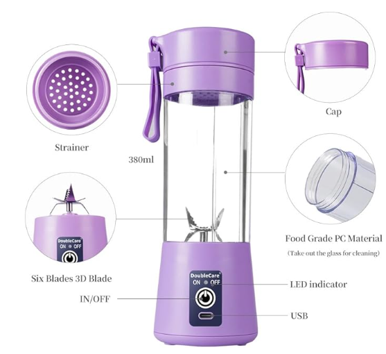 Portable Personal Electric Mini Juicer Blender