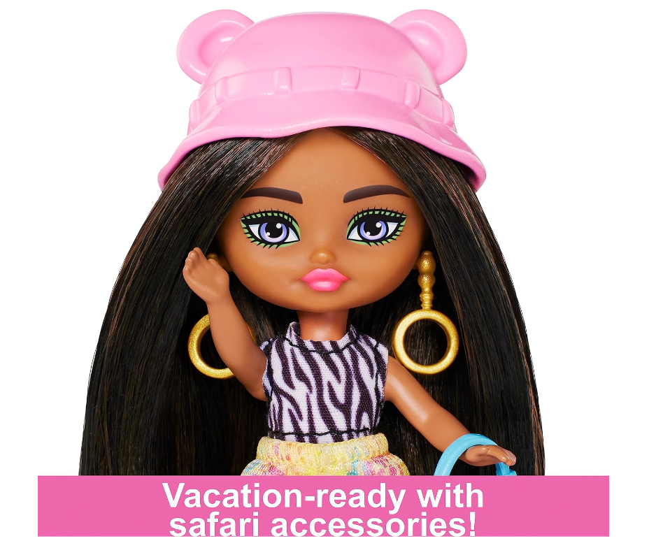 Extra Cute Mini Detailed Girls Kids Barbie Travel Dolls with Complete Outfits for Dollhouse Play
