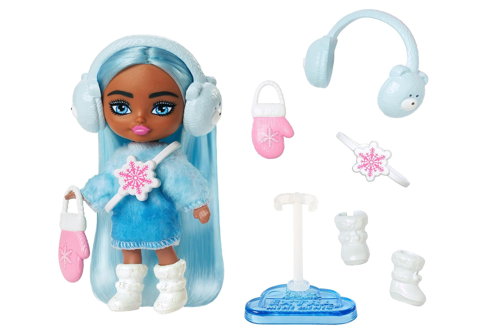 Extra Cute Mini Detailed Girls Kids Barbie Travel Dolls with Complete Outfits for Dollhouse Play