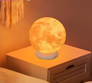 Rotating Large Moon Lamp 16 Multicolor 3D Printed Touch Control Moon Light Night Light for Bedroom with Remote Control