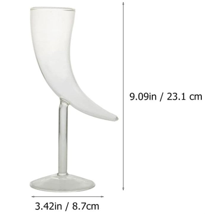 Moon Shaped Creative Wine Cocktail Liquor Beverage Drinking Glasses - Set of Two