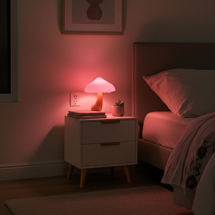 Mushroom-shaped LED Lights With Automatic Sensors, Indoor Decoration Lamps for Hallways Bedrooms Nursey Bathrooms Kitchen Stairs 1-3 Pack