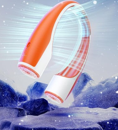 Portable Hands-Free Travel Neck Fan - 4000mAh Battery, USB-C Rechargeable, Ultra-Quiet, 4 Adjustable Speeds – Perfect for Office, Outdoor Workout Travel Use