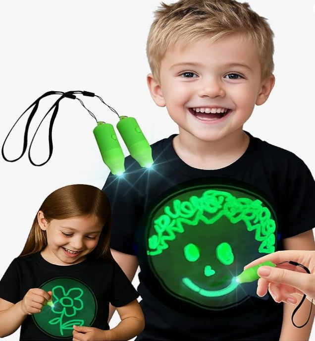 Men Women Kids Glow in The Dark Shirt, Neon Shirts & Light up Shirt for Glow Party Birthdays Holidays Halloween