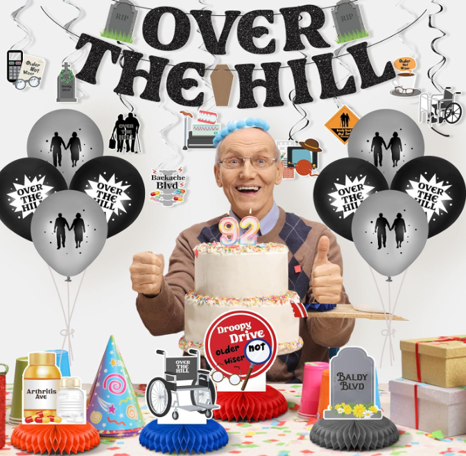 Funny Over the Hill Party Old Age Fun Party Decorations 45 Pcs