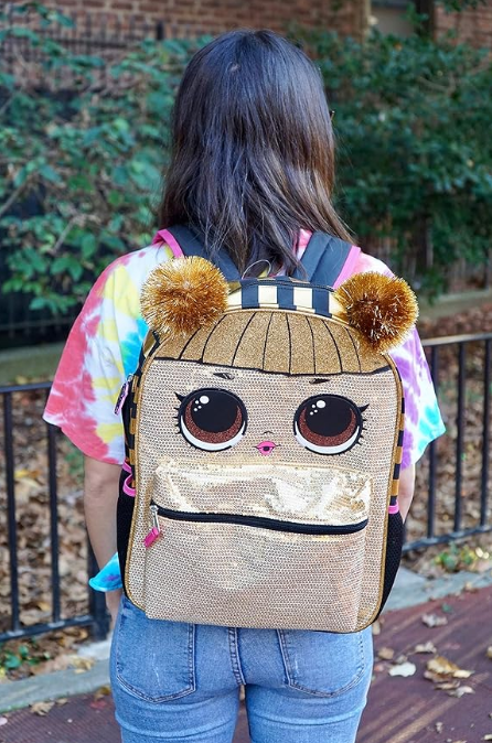 LOL Suprise Gold Silver Queen Bee Panda Sequence Backpacks Purse Bag for Kids Girls Women Men