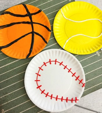 Eco-Friendly Crafting Black Blue Pink Red Gold Silver White 9" Card Stock Art Paper Plates for Scrapbooking Assorted Colors 20 Pack