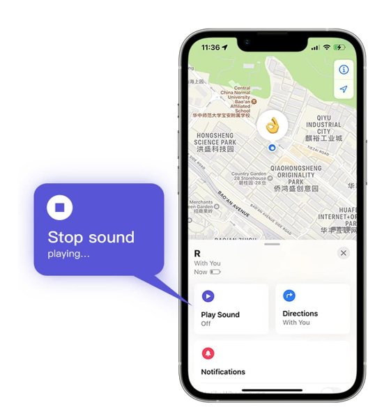 Portable GPS Bluetooth Tracker Locator Pet Key Finder Tag Collar for Dogs Cat Pets
