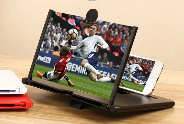 14 Inch 3D HD Mobile Universal Foldable Phone Screen Amplifier Magnifier Projector Screen Stand for Enlarging Movies Video Games Reading Compatible with All Phones