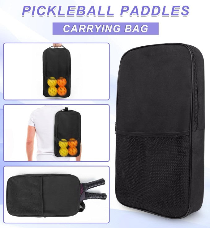 Pickleball Paddles, Pickleball Set with 2 or 4 Premium Wood Pickleball Paddles, 4 Pickleball Balls, 4 Cooling Towels & Carry Bag