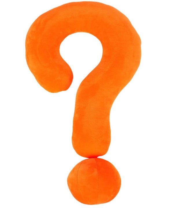 Question Mark Colorful Soft Plush Comfortable Fabric Neck Pillow for Travel Airplane Car Train for Adults and Kids