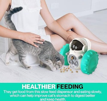 Dog Toy Dispenser - Doggy Treat Dispensing Chase Toys for Mind & Health Improvement - Pet Interactive Food Puzzle Toy for Medium Small Dogs - IQ Training Slow Feeder Toy for Dog & Cats