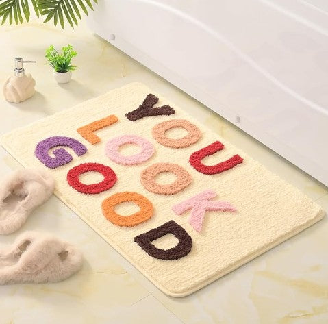 Unique Fun Design Floor Mat Carpet Bedroom Bathroom Home Decor Nonslip Absorbent Neon Rugs