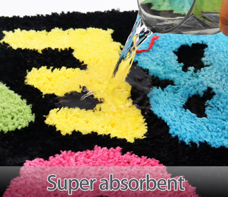 Unique Fun Design Floor Mat Carpet Bedroom Bathroom Home Decor Nonslip Absorbent Neon Rugs