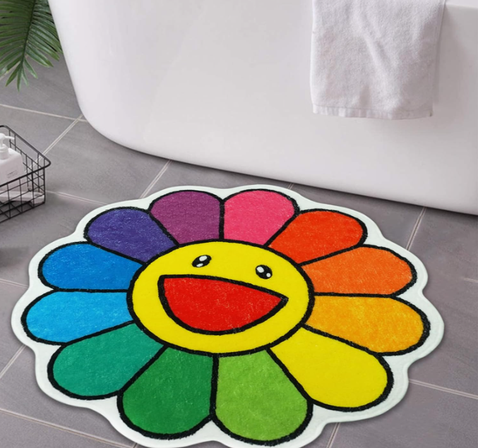 Unique Fun Design Floor Mat Carpet Bedroom Bathroom Home Decor Nonslip Absorbent Neon Rugs