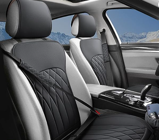 6 -24 Pack Leather Universal Front Back Auto Seat Waterproof Protectors Covers Sets with Matching Interior Accessories