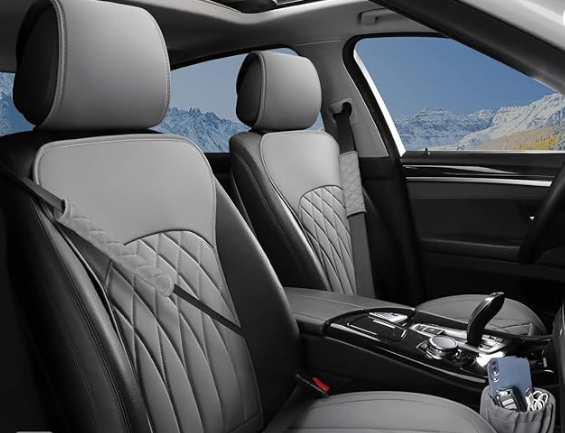 6 -24 Pack Leather Universal Front Back Auto Seat Waterproof Protectors Covers Sets with Matching Interior Accessories