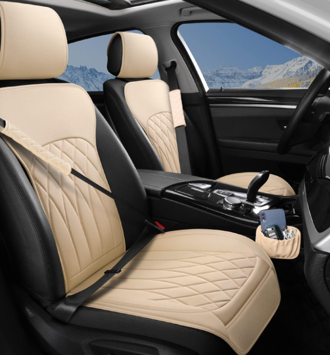 6 -24 Pack Leather Universal Front Back Auto Seat Waterproof Protectors Covers Sets with Matching Interior Accessories