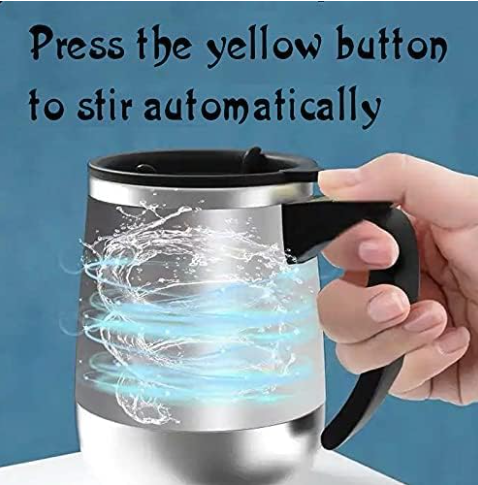 Electric Self Stirring Magnetic Stainless Steel Thermal Beverage Mug