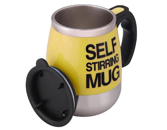Electric Self Stirring Self Mixing Magnetic Stainless Steel 16 OZ Thermal for Beverage Hot Coffee Tea Milk Travel Kitchen Home Office Mug
