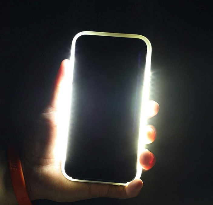 Mobile LED Light Up Phone Rechargeable Illuminated Selfie Phone Case Cover for Social Media Posting