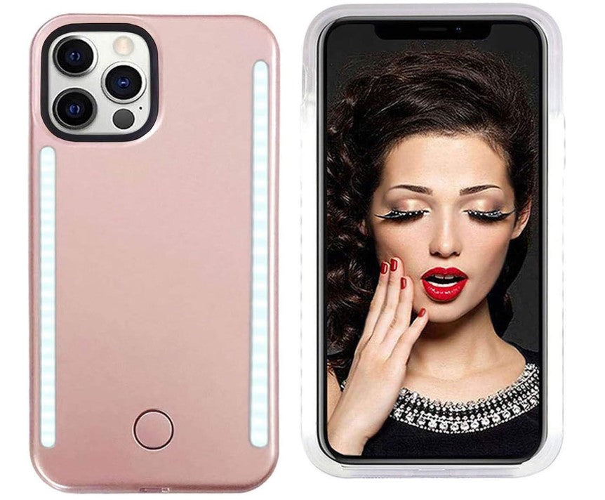 Mobile LED Light Up Phone Rechargeable Illuminated Selfie Phone Case Cover for Social Media Posting